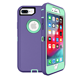 Heavy Duty Case for iPhone 8P / 7P (PURPLE & TEAL) (Only Ground Shipping)