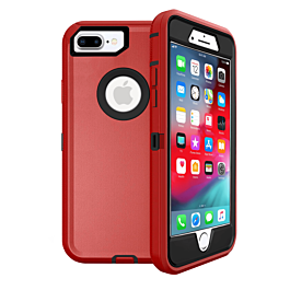 Heavy Duty Case for iPhone 8P / 7P (RED & BLACK) (Only Ground Shipping)