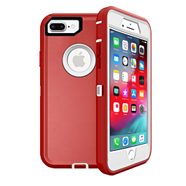 Heavy Duty Case for iPhone 8P / 7P (RED & WHITE) (Only Ground Shipping)