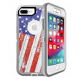 Heavy Duty Case for iPhone 8P / 7P (US FLAG) (Only Ground Shipping)