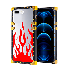 Square Case with Mirror Design - Style 4 for iPhone 8P / 7P (Only Ground Shipping)