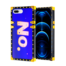 Square Case with BLUE Light Design - 9 for iPhone 8P / 7P (Only Ground Shipping)
