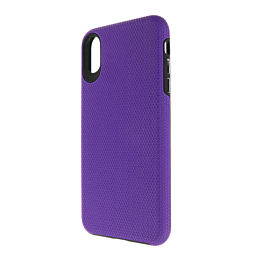 Shock Absorption Protective Dual Layer Case - PURPLE for iPhone XR (Only Ground Shipping)