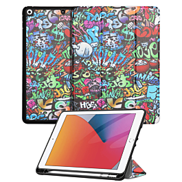 Old Style Notebook Design Case - Graffiti for iPad 10.2" (7th / 8th / 9th) / Air 3 / Pro 10.5 (Only Ground Shipping)