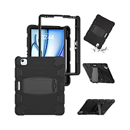 Full Body Protection Stand Case - BLACK for iPad Air 13 (2024) / Pro 12.9 (3rd / 4th / 5th / 6th) (Only Ground Shipping)