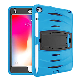 Shockproof Case with Pen Slot - LIGHT BLUE for iPad Mini 4 / Mini 5 (Only Ground Shipping)