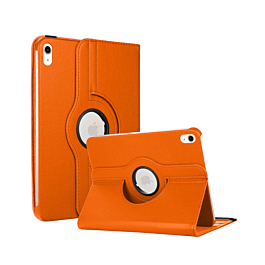 360 Degree Rotating Swivel Stand Case - ORANGE for iPad 10 2022 (10.9") / iPad 11 (A16) (Only Ground Shipping)