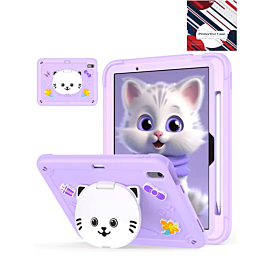Shockproof Kickstand Case with Pen Slot - PURPLE for iPad 10 2022 (10.9") / iPad 11 (A16) (Only Ground Shipping)