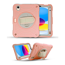 Hand Adjustable Heavy Duty Case with Shoulder Strap - ROSE GOLD for iPad 10 2022 (10.9") / iPad 11 (A16) (Only Ground Shipping)