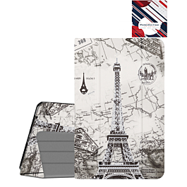 Old Style Notebook Design Case - Eiffel Tower for iPad Air 11 2024 / 10 2022 (10.9") / Air 4 / Air 5 / Pro 11 (1st / 2nd / 3rd / 4th) (Only Ground Shipping)