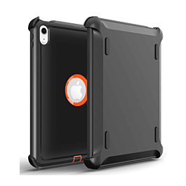 Heavy Duty Case with Clip - BLACK ORANGE for iPad 10 2022 (10.9") / iPad 11 (A16) (Only Ground Shipping)