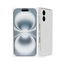 iPhone 16 Plus Square Clear Case - CLEAR (Only Ground Shipping)