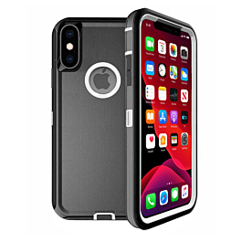 Heavy Duty Case for iPhone X / XS (BLACK & WHITE) (Only Ground Shipping)