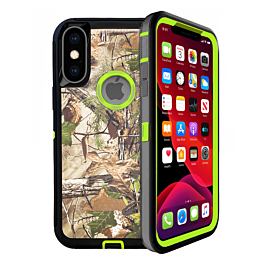 Heavy Duty Case for iPhone X / XS (CAMO GREEN) (Only Ground Shipping)