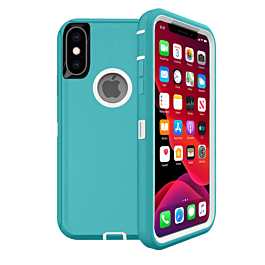 Heavy Duty Case for iPhone X / XS (LIGHT TEAL) (Only Ground Shipping)