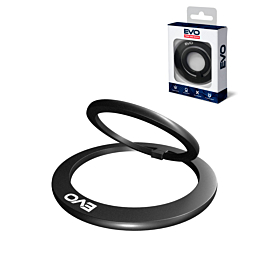 EVO Magnetic Phone Ring Compatible with Wireless Charging - BLACK (Only Ground Shipping)