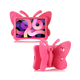 Butterfly Shockproof Kids Case - HOT PINK for iPad Air 11 2024 / 10 2022 (10.9") / Air 4 / Air 5 / Pro 11 (All Models) (Only Ground Shipping)