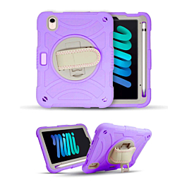 Hand Adjustable Heavy Duty Case with Shoulder Strap - LILAC for iPad Mini 6 / 7 (A17 Pro) (Only Ground Shipping)
