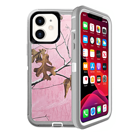 Heavy Duty Case for iPhone 12 / 12 Pro (CAMO PINK) (Only Ground Shipping)