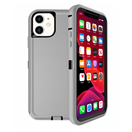 Heavy Duty Case for iPhone 12 / 12 Pro (DARK GRAY & BLACK) (Only Ground Shipping)