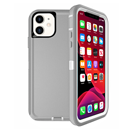 Heavy Duty Case for iPhone 12 / 12 Pro (GRAY & WHITE) (Only Ground Shipping)