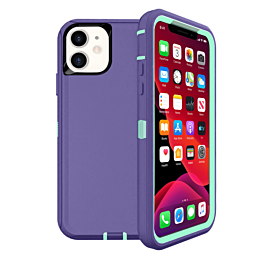 Heavy Duty Case for iPhone 12 / 12 Pro (PURPLE & TEAL) (Only Ground Shipping)