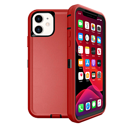 Heavy Duty Case for iPhone 12 / 12 Pro (RED & BLACK) (Only Ground Shipping)