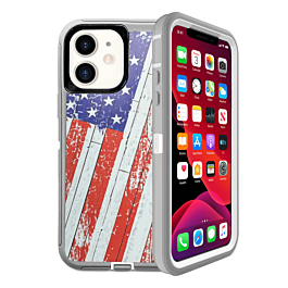 Heavy Duty Case for iPhone 12 / 12 Pro (US FLAG) (Only Ground Shipping)