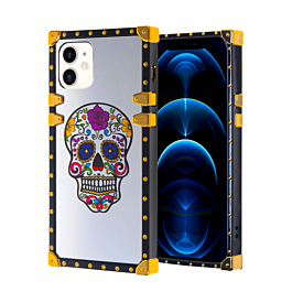Square Case with Mirror Design - Style 3 for iPhone 12 / 12 Pro (Only Ground Shipping)