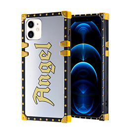 Square Case with Mirror Design - Style 5 for iPhone 12 / 12 Pro (Only Ground Shipping)