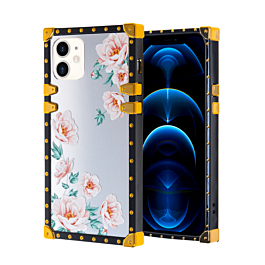 Square Case with Mirror Design - Style 9 for iPhone 12 / 12 Pro (Only Ground Shipping)