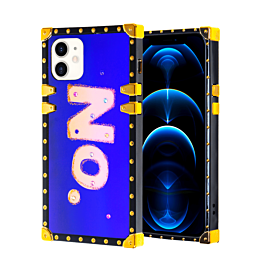 Square Case with BLUE Light Design - 9 for iPhone 12 / 12 Pro (Only Ground Shipping)