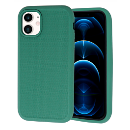 Dual Layer Serrated Case - DARK GREEN for iPhone 12 / 12 Pro (Only Ground Shipping)