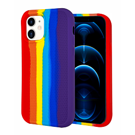 Dual Layer Serrated Case - RAINBOW for iPhone 12 / 12 Pro (Only Ground Shipping)