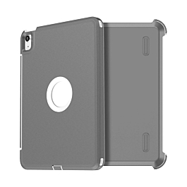 Heavy Duty Case with Clip - GRAY WHITE for iPad Air 4 / Air 5 / Pro 11 (1st / 2nd / 3rd / 4th) (Only Ground Shipping)