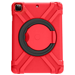 Shockproof Circle Stand Case - RED for iPad 5 (2017) / iPad 6 (2018) / Air 1 / 2 / Pro 9.7 (Only Ground Shipping)