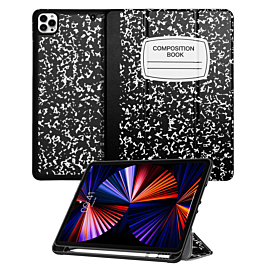 Old Style Notebook Design Case - Composition Book for iPad Pro 12.9 (3rd / 4th / 5th / 6th) (Only Ground Shipping)