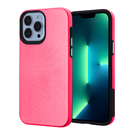Shock Absorption Protective Dual Layer Case - PINK for iPhone 13 Pro Max (Only Ground Shipping)