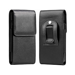 Vertical 6.9" Phone Pouch Case - BLACK (Only Ground Shipping)