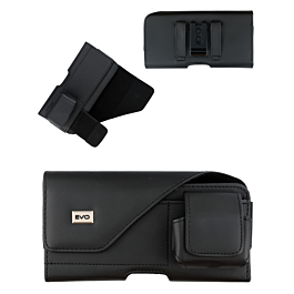 EVO 6.9" Horizontal Nylon Pouch Case  with Earbuds Leather Pouch (Only Ground Shipping)