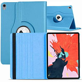 360 Degree Rotating Swivel Stand Case - LIGHT BLUE for iPad Pro 11 2018 (Only Ground Shipping)