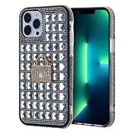 Crystal Stones Case with Bag Adornment - CLEAR for iPhone 8P / 7P (Only Ground Shipping)