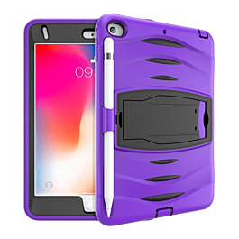 Shockproof Case with Pen Slot - PURPLE for iPad Mini 4 / Mini 5 (Only Ground Shipping)