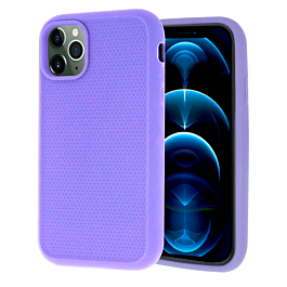 Dual Layer Serrated Case - PURPLE for iPhone 12 Pro Max (Only Ground Shipping)