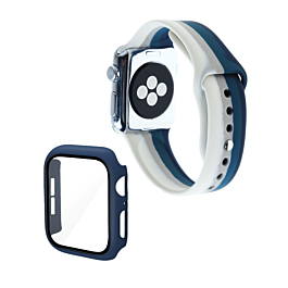 iWatch 38mm Rainbow Silicone Soft Band & Bumper Case with Tempered Glass - 5 (Only Ground Shipping)