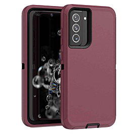 Heavy Duty Case for Galaxy S20 FE (MAROON & BLACK) (Only Ground Shipping)