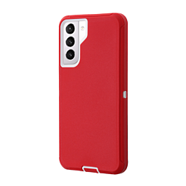 Heavy Duty Case for Galaxy S21 Plus (RED & WHITE) (Only Ground Shipping)