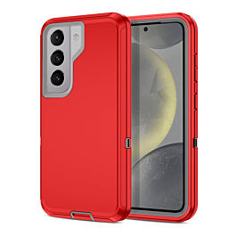 Heavy Duty Case for Galaxy S21 FE (RED & GRAY) (Only Ground Shipping)