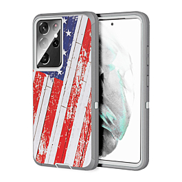Heavy Duty Case for Galaxy S21 Ultra (US FLAG) (Only Ground Shipping)