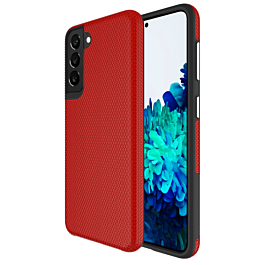 Galaxy S22 Ultra Shock Absorption Protective Dual Layer Case - RED (Only Ground Shipping)